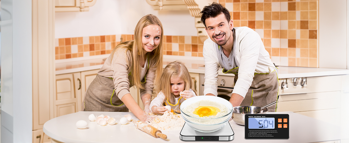 Цифрова кухонна вага, 1г/15кг, з LCD-дисплеєм, функція підрахунку та тарування, 7 одиниць вимірювання