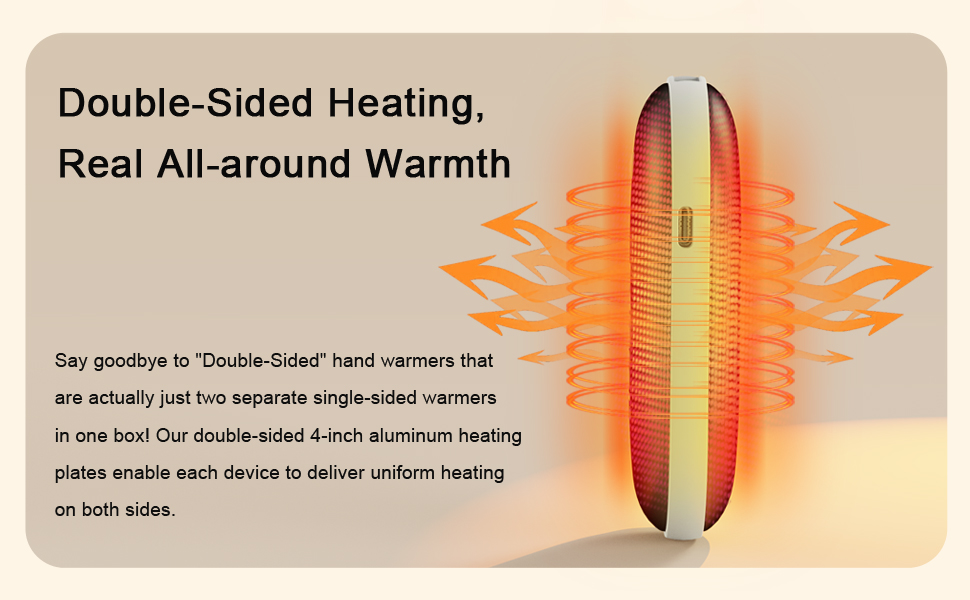 Електричний грієчка для рук Karecel 2 шт., 10400mAh, Powerbank, двосторонній нагрів, для чоловіків та жінок, чорний