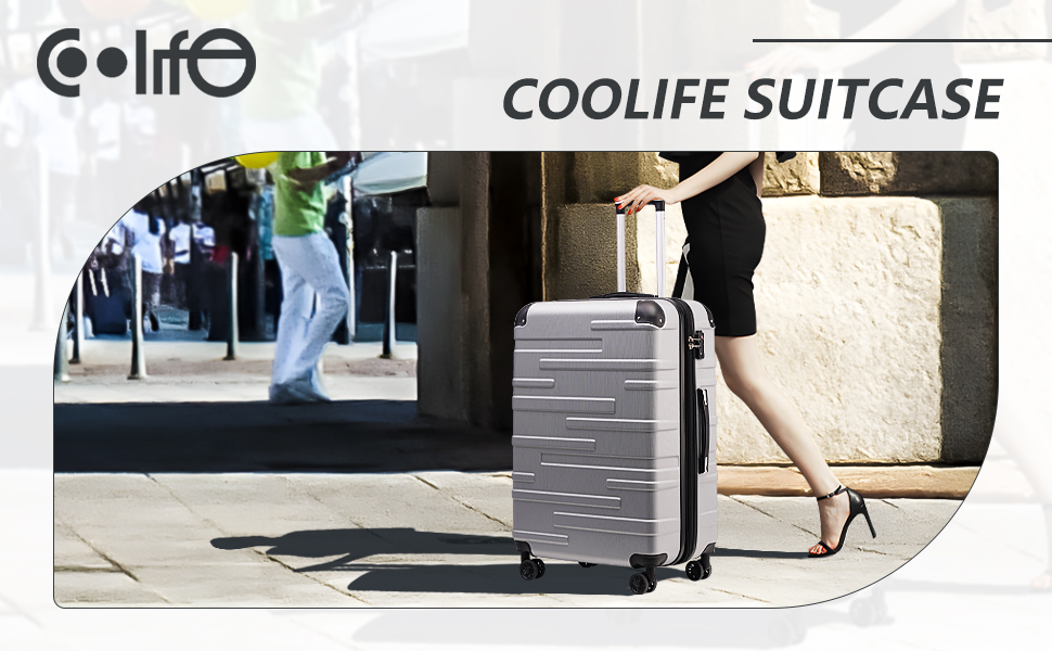 Валіза COOLIFE: жорсткий корпус, ручка-телескопічна, ABS, з TSA-замком, 4 колеса (темно-зелений, ручна поклажа)