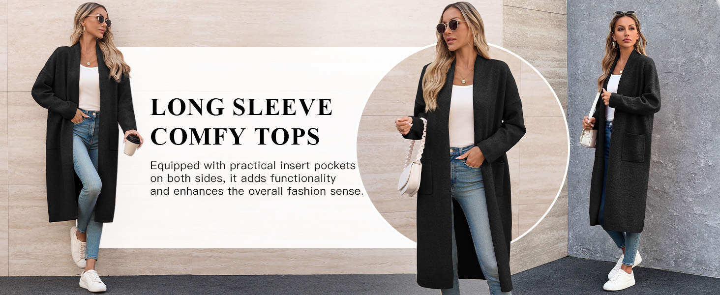 Жіночий кардиган Fisoew: довгий, оверсайз, з довгим рукавом та кишенями. Бежевий, XXL