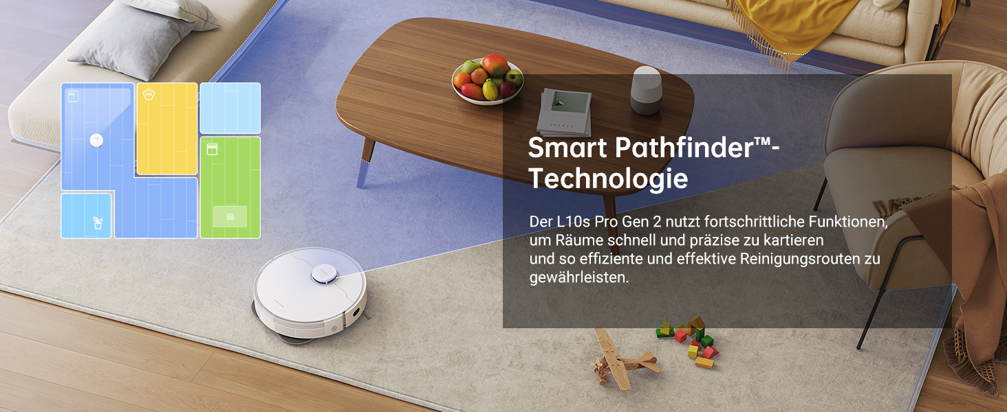 Робот-пилосос Dreame L10s Pro Gen2: 13000 Па, DuoBrush для шерсті тварин, суха та волога прибирання, LDS-навігація, 5200 mAh