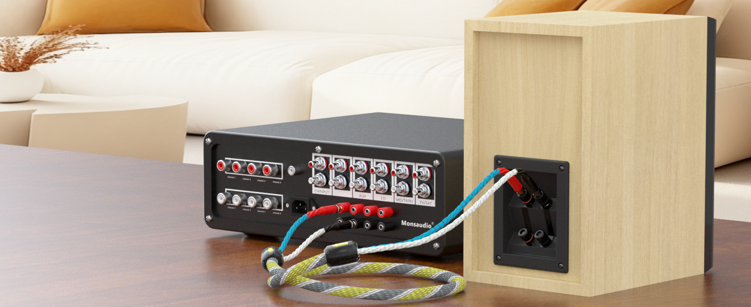 Акустичний кабель High-End з безкисневої міді 2x6.3 мм² (9 AWG) з позолоченими банановими роз'ємами, 1.5м (пара)