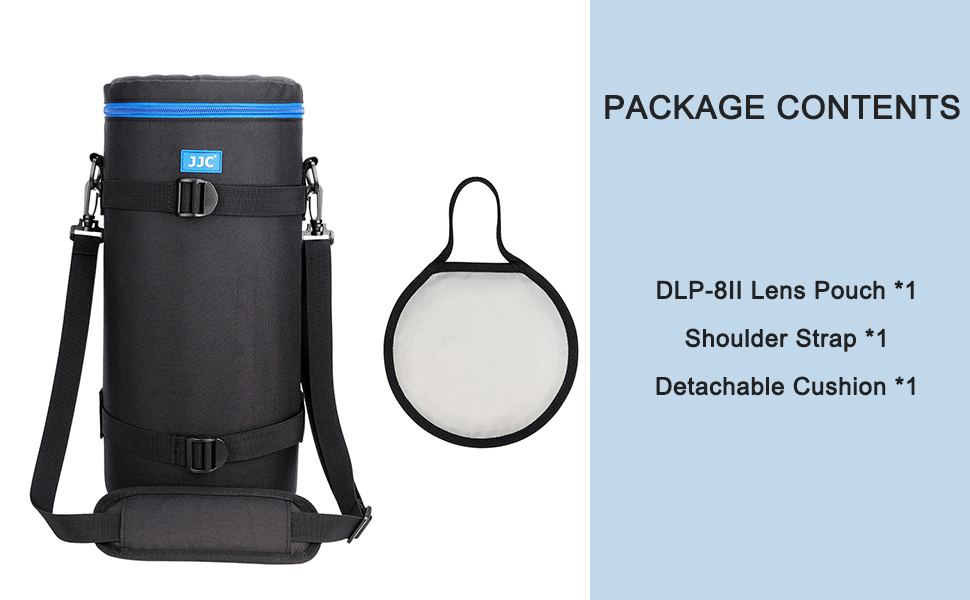 Сумка для об'єктива JJC Deluxe для Sony FE 200-600mm, Nikon Z 180-600mm, Nikon Z 600mm, водонепроникний захист, з плечовим ременем та знімним кишеньком