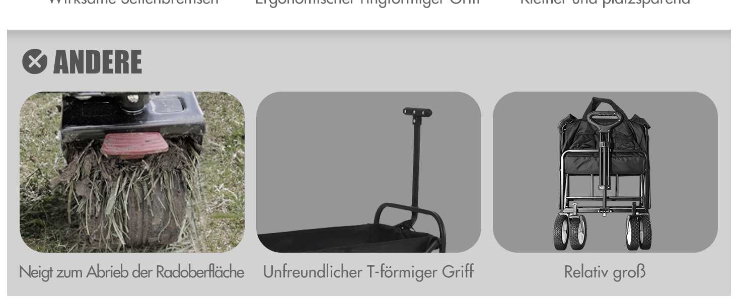 Візок-телега складний Portal XXL синій 120 кг з підсклянником та бічними кишенями для саду, кемпінгу, пляжу