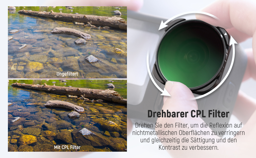 Набір фільтрів ND NEEWER (4 шт.) + лінза збільшення 15x для GoPro Hero 13/12/11/10/9: ND8, ND16, ND32, CPL