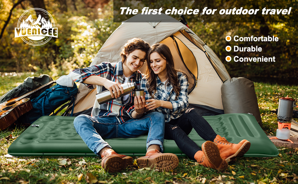 Надувний килимок для кемпінгу Isomatte, 12 см, товщина, з насосом для ніг, водонепроникний, ультралегкий, військовий зелений