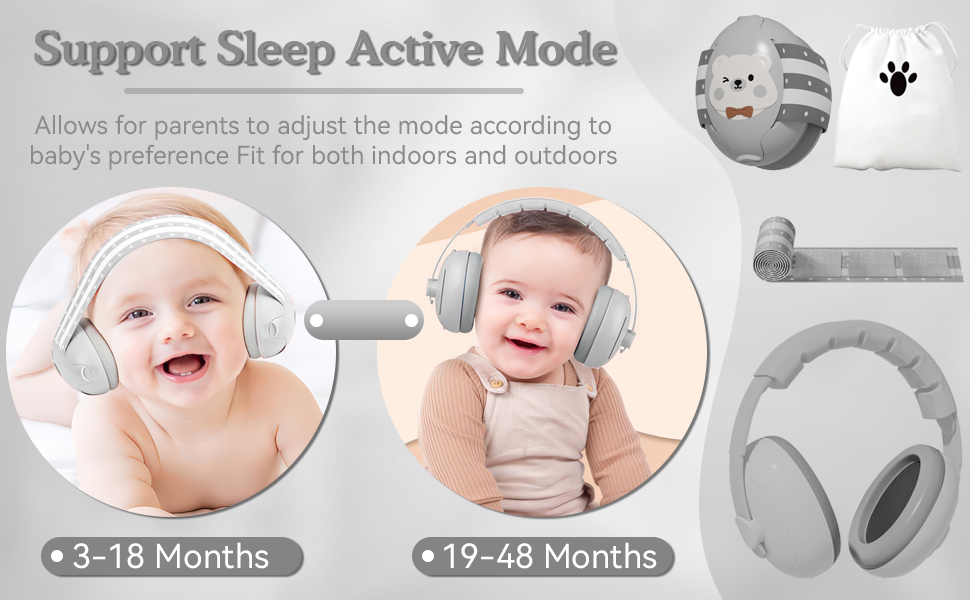 Навушники для захисту слуху Mumba Baby сірого кольору