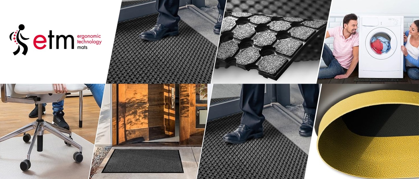 Килимок для підлоги etm® Schmutzfangmatte: переможець у співвідношенні ціни та якості. Килимок для порогу різного розміру, для дому та вулиці (антрацит-чорний, 90x150 см)