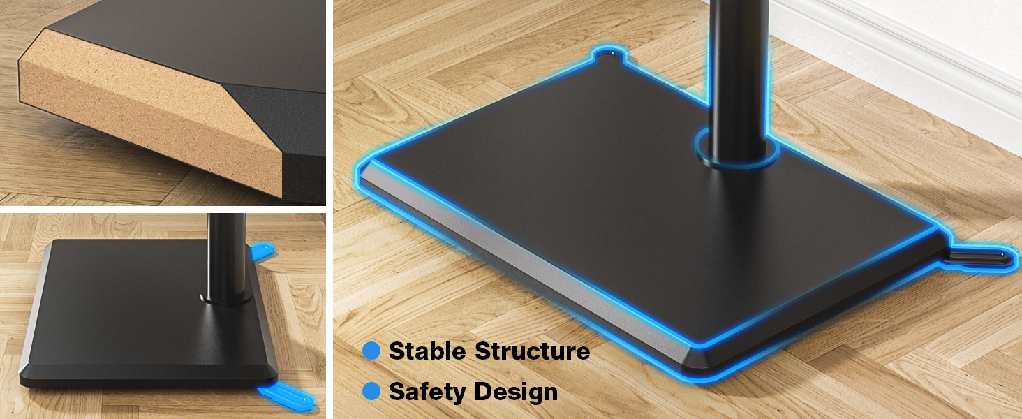 Стійка для телевізора 5Rcom з кронштейном 32-60 дюймів до 40 кг, чорна, VESA 400x400 мм