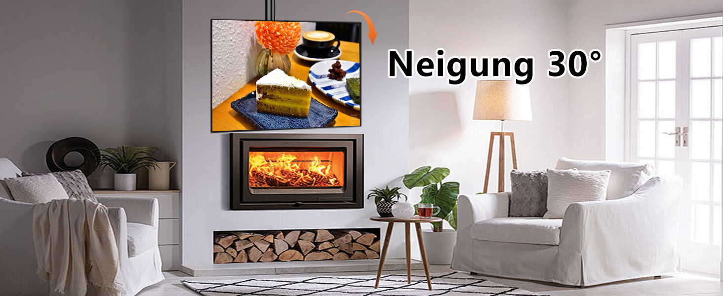 Кронштейн для телевізора на стелю 26-68 дюймів, поворотний, нахильний, до 45 кг, VESA 400x400, регульована висота