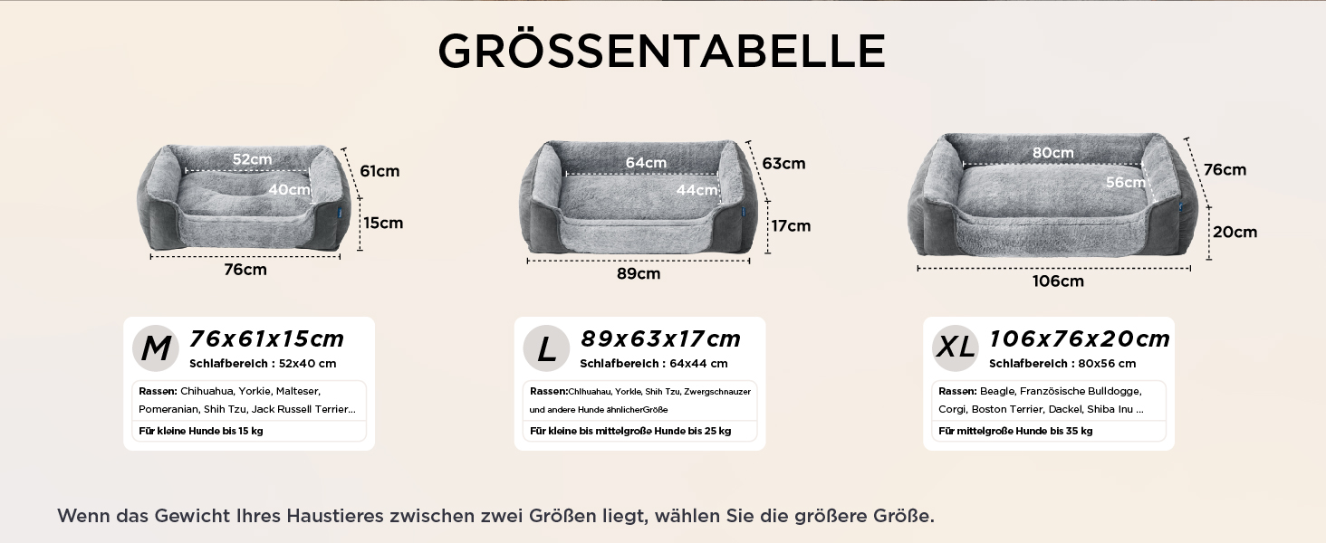 Ліжко для собак Bedsure великих порід – 89x63x17 см, зручне собаче ліжко з м'якою підстилкою, знімний та пральний чохол, антиковзаюча підкладка, сіре, L 89 x 63 x 17 см