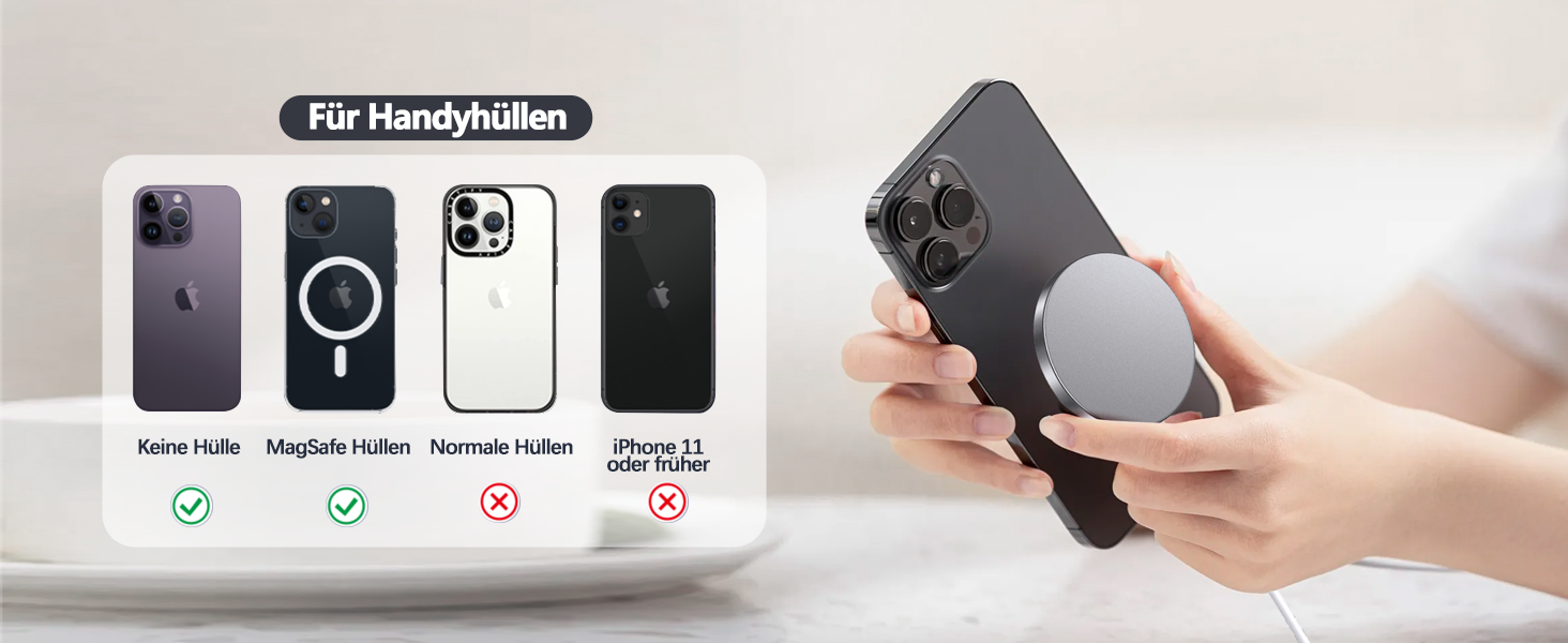 Бездротовий зарядний пристрій MagSafe для iPhone, 15W, 2 шт. (кабель 1.5 м), оригінальна заміна, рожевий