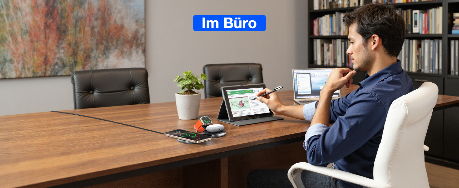 Бездротова зарядка 3-в-1 з MagSafe: для iPhone, Apple Watch, AirPods (20W)