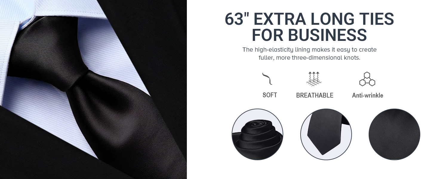 HISDERN Шовкова краватка для чоловіків 160 см, набір з кишеньковим хустинкою, для весілля та бізнесу, елегантний краватка (A1 Помаранчевий)