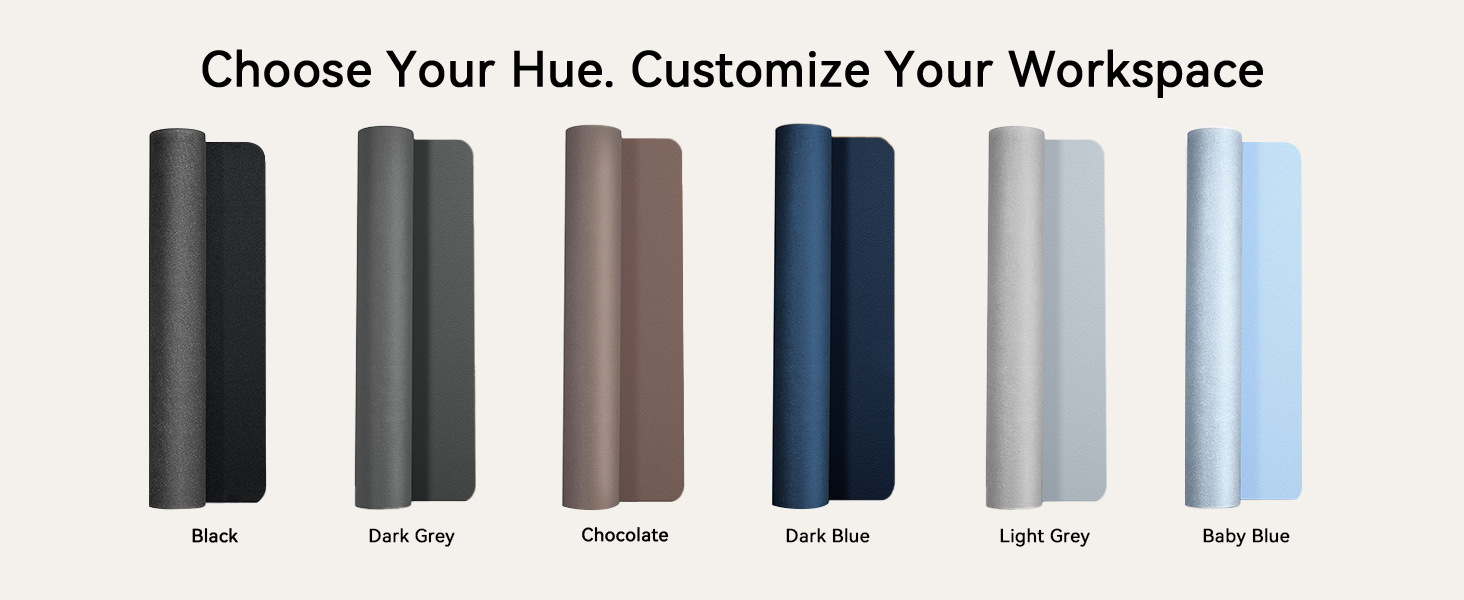 Килимок для миші шкіряний преміум YSAGi XXL 90x43 см, чорний - офісний килимок на стіл для роботи та дому