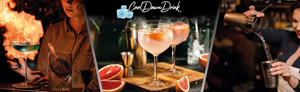 Набір для коктейлів CoolDownDrink 8 предметів: шейкер з нержавіючої сталі, аксесуари та електронна книга рецептів (168 стор.)