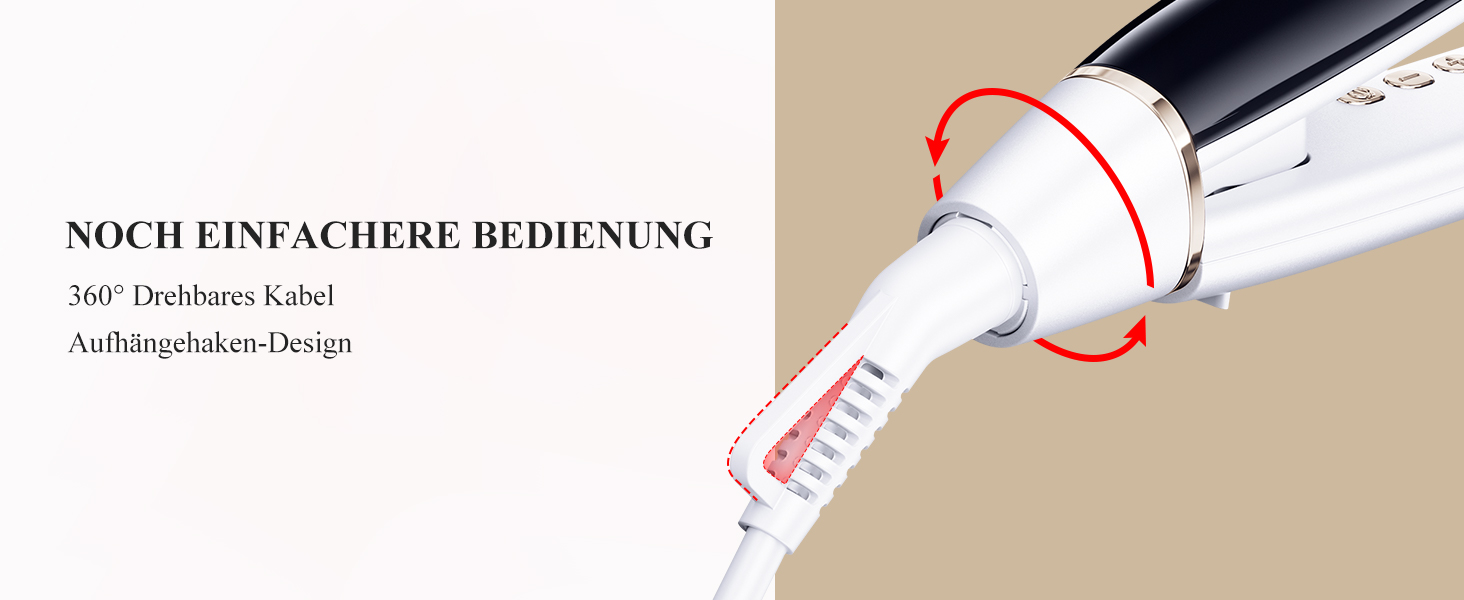 ANLAN 2-в-1 випрямляч та завивачка для волосся, професійний іонізатор, антистатичний, з червоним та інфрачервоним світлом, для гладкого та блискучого волосся, керамічне покриття 150-230°C, LCD-дисплей