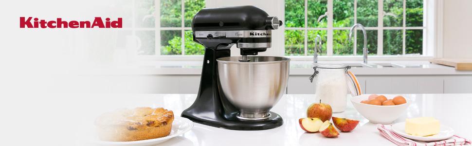 Кухонний комбайн KitchenAid 5K45SSEWH Classic (4,3 л, чорний)