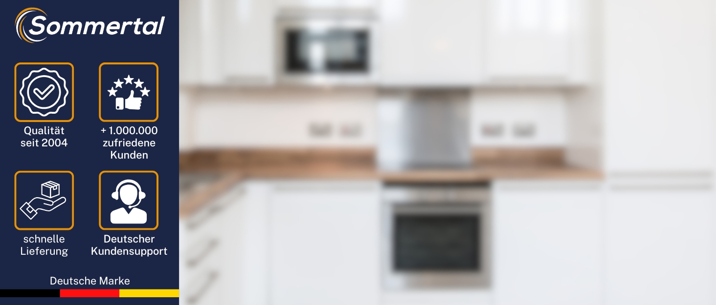 Фритюрниця повітряна Sommertal HF760-7,6L XXL з сенсорним екраном, 8 програм, 2000 Вт - енергозберігаюча та здорова, велика фритюрниця