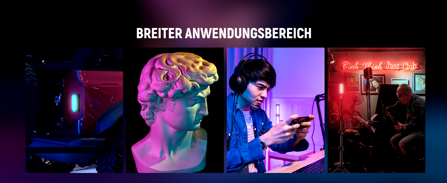 NEEWER LED відеоліхтар з магнітним кріпленням та штативом, RGB, 2500-8500K, 2500mAh, для фото- та відеозйомки, TL96RGB (TL98C (3 шт.))