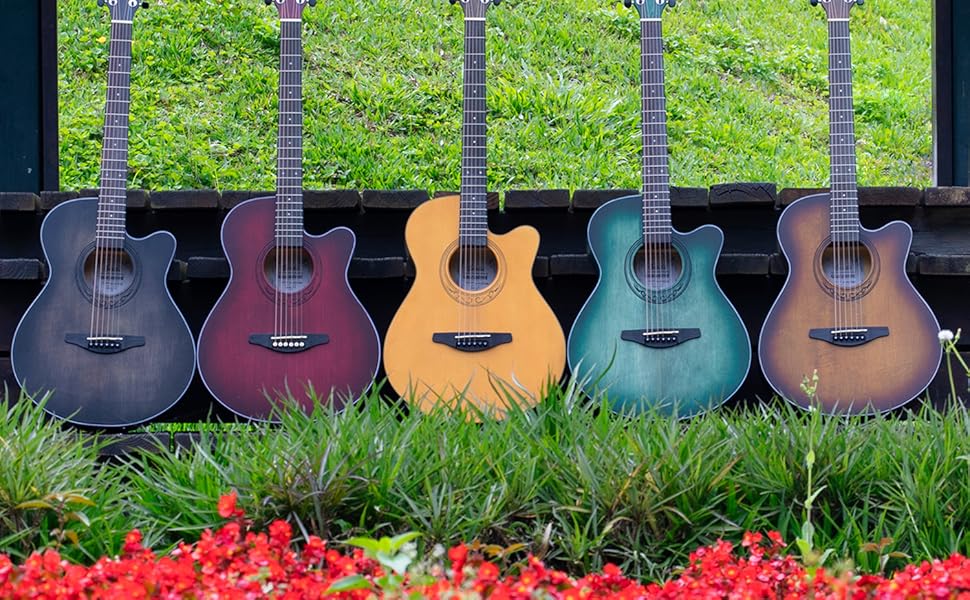 Акустична гітара Soldin 40 дюймів Premium з масивної соснової верхньої деки. Комплект: гітара, підставка, тюнер, ремінь, каподастр, струни, серветка, медіатори (коричневий)