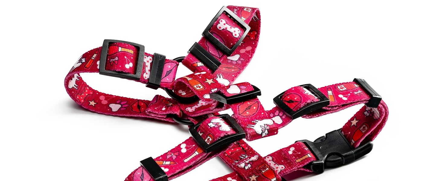 Шлейка для собак середніх порід Champagne Kiss M: регульована, не вбирає вологу, з контролем, легка