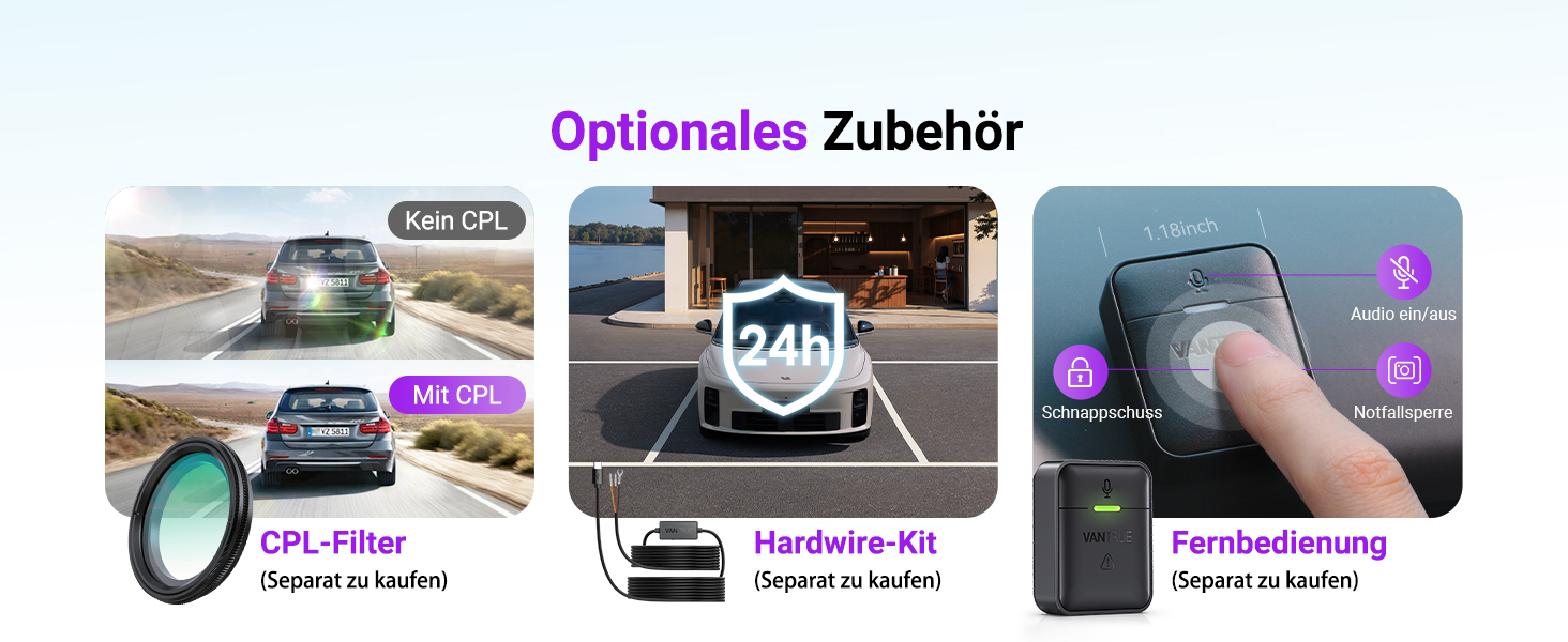 Автомобільний відеореєстратор VANTRUE S1 PRO MAX 4K + 4K Dual Dashcam з нічним баченням STARVIS 2, HDR, GPS, 5.8GHz WLAN, 24Год режим паркування, ADAS, підтримка LTE та карт пам'яті до 1ТБ