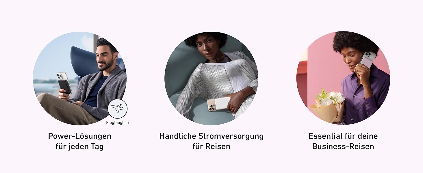 Anker MagGo Powerbank 10000mAh: портативний зарядний пристрій з MagSafe для iPhone 16/15/14/13 (Рожевий)