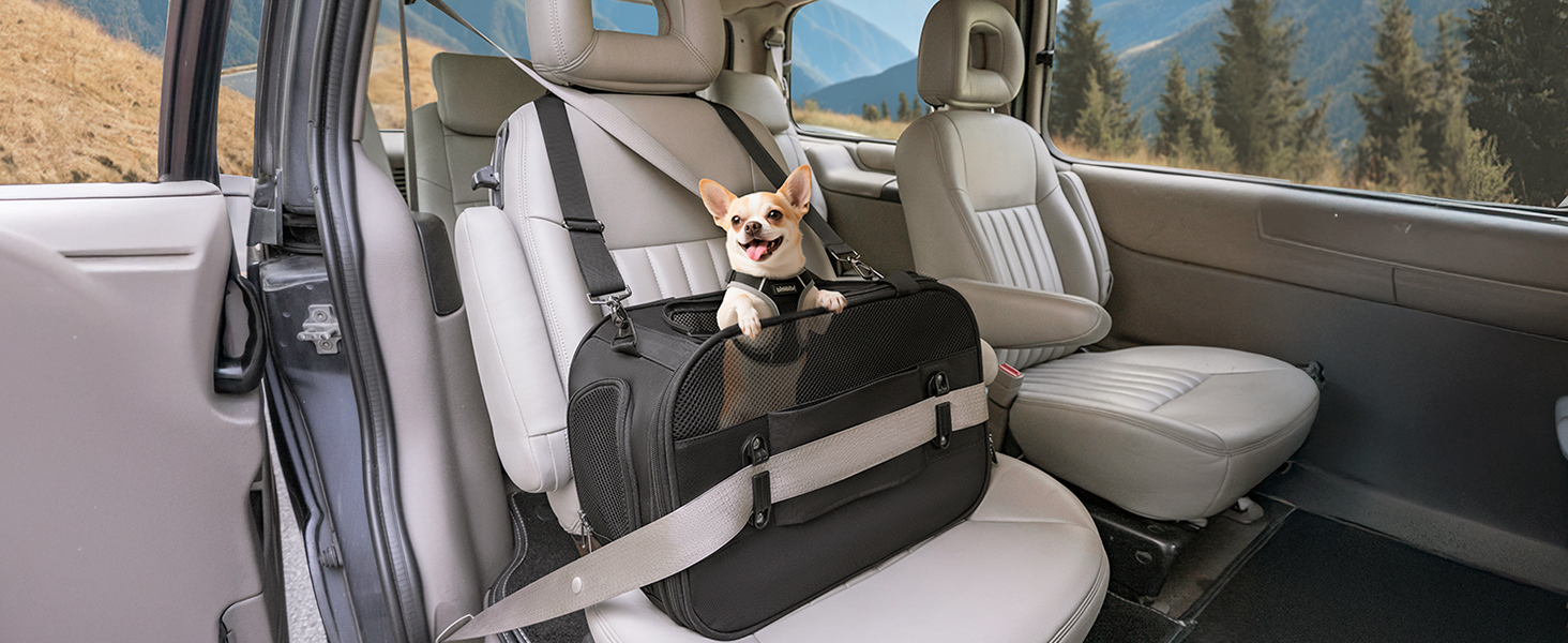 Транспортний бокс для тварин на 4 місця: кіт, собака. Підходить для перевезень літаком/автомобілем. Легкий, з надійними застібками та 4 сітками. Чорний колір.