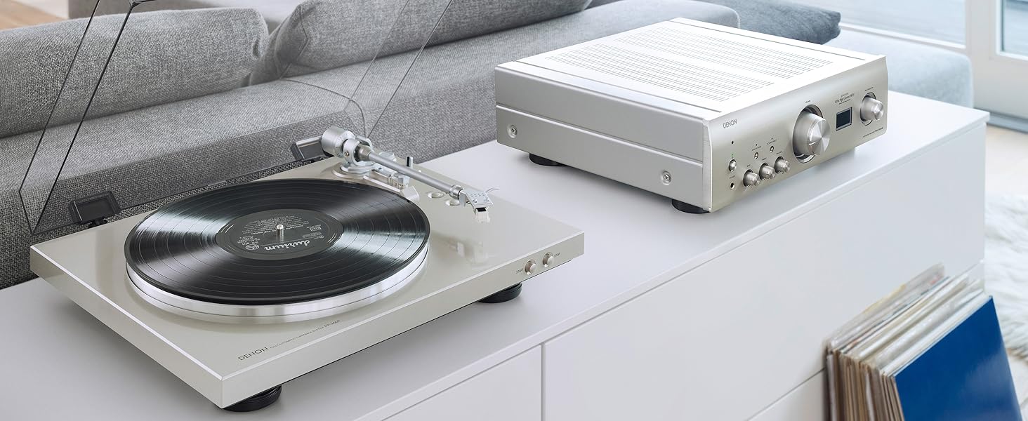 Програвач вінілу Denon DP-300F сріблястий: автоматичний, з вбудованим фонокоректором