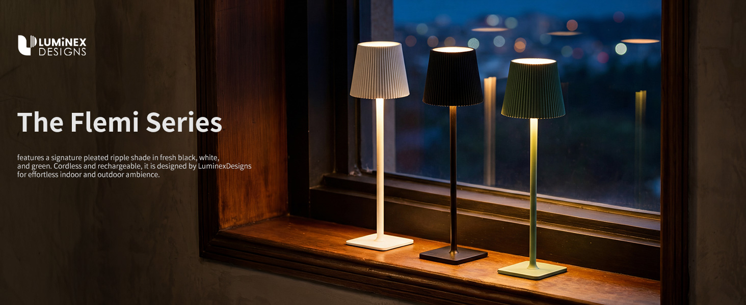 Світлодіодна настільна лампа бездротова LED для вулиці та дому, димована, з акумулятором 5200mAh, водонепроникна IP54, чорна