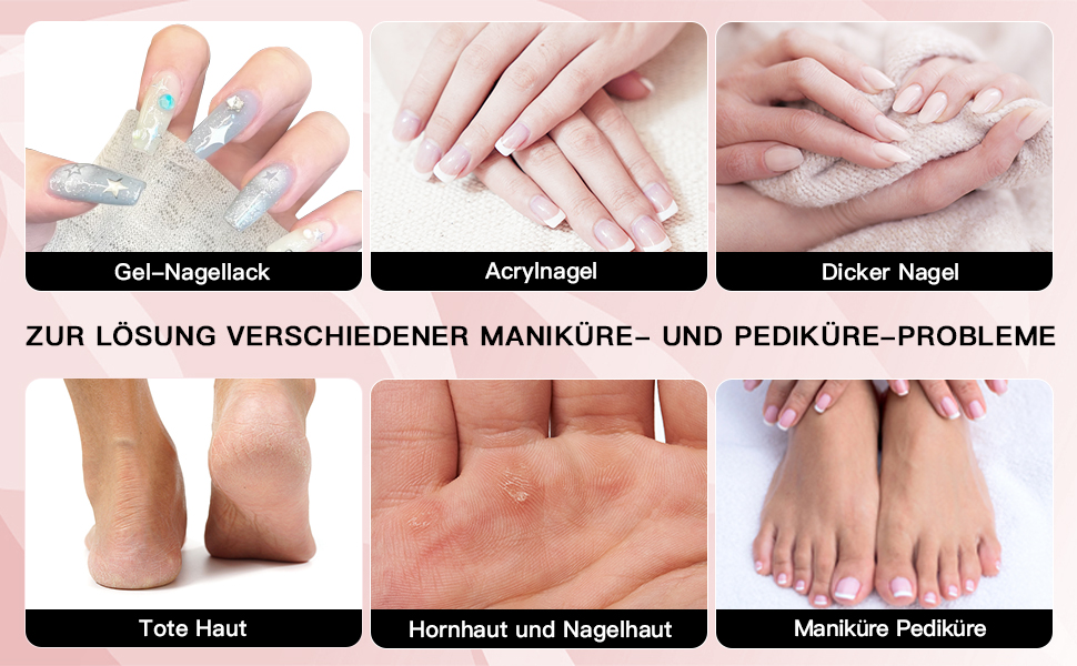 Електричний набір для манікюру та педикюру 12 в 1 бездротовий для гелевих, акрилових та натуральних нігтів (сірий)