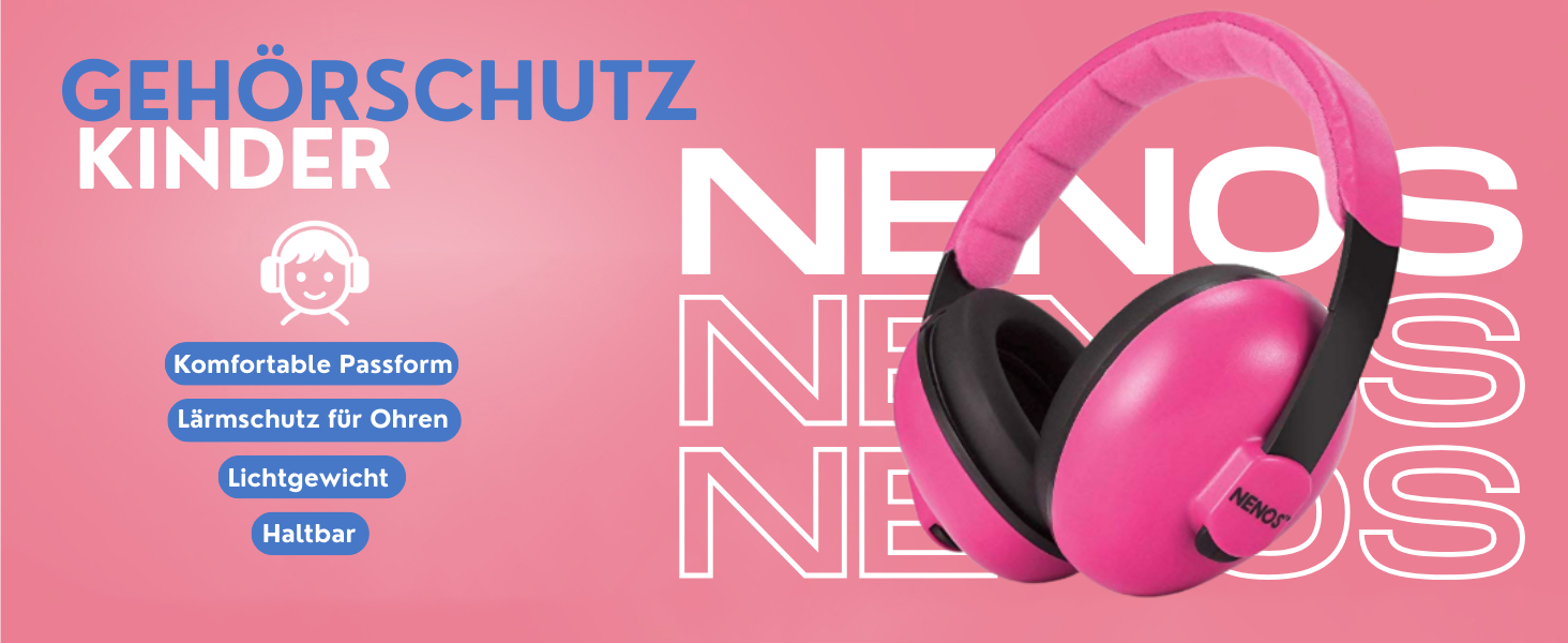 ESTRO Захист слуху для дітей - навушники шумопоглинання, рожеві EM1