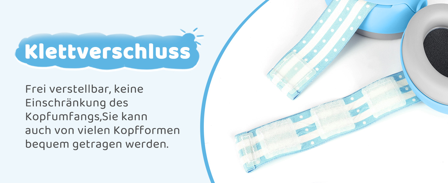 Навушники для захисту від шуму для малюків 0-2 роки, блакитні. Захист від шуму, ідеально для повсякденного використання та заходів