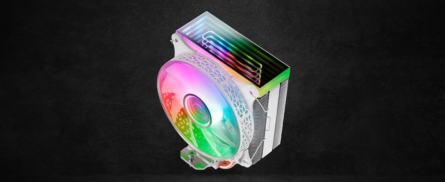 Система водяного охолодження CPU Mars Gaming MCPU-VR, 180W TDP, ARGB, 4 теплові трубки, тихий вентилятор 120 мм