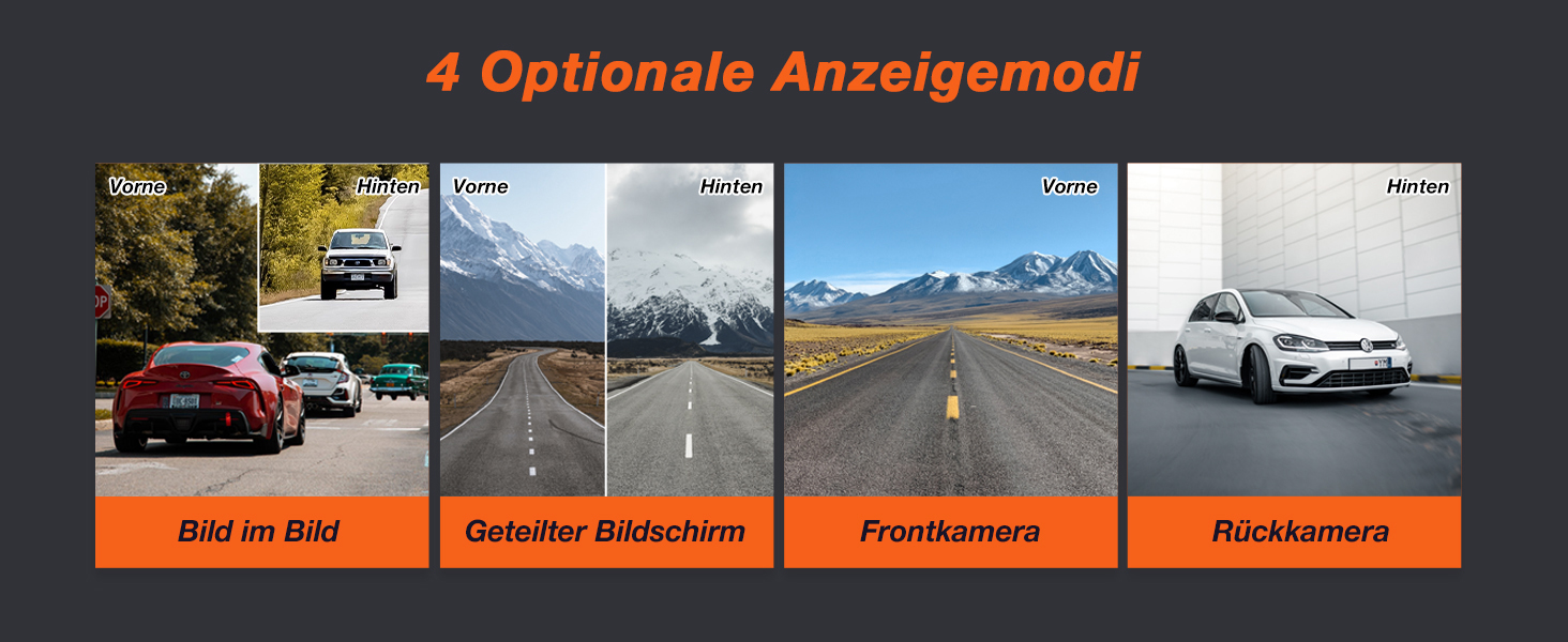 iZEEKER 2.5K Dashcam: Автомобільна відеореєстратор з двома камерами, 1440P, 170° кут огляду, G-сенсор, нічне бачення, паркувальний режим, WDR