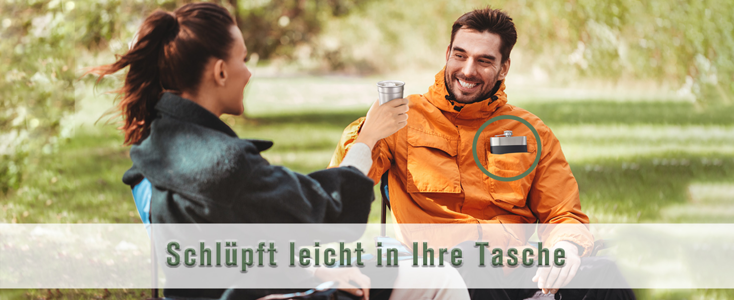 Набір стаканів з нержавіючої сталі SELFLA – стакани та пляшка для кемпінгу, подорожей, альпінізму та пригод – легкі, міцні, легко миються