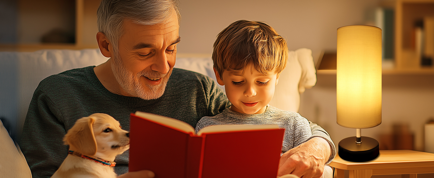 Настільна лампа 2 шт. з LED 6W, E27, 3 колірні температури, пам'ять, для спальні/вітальні