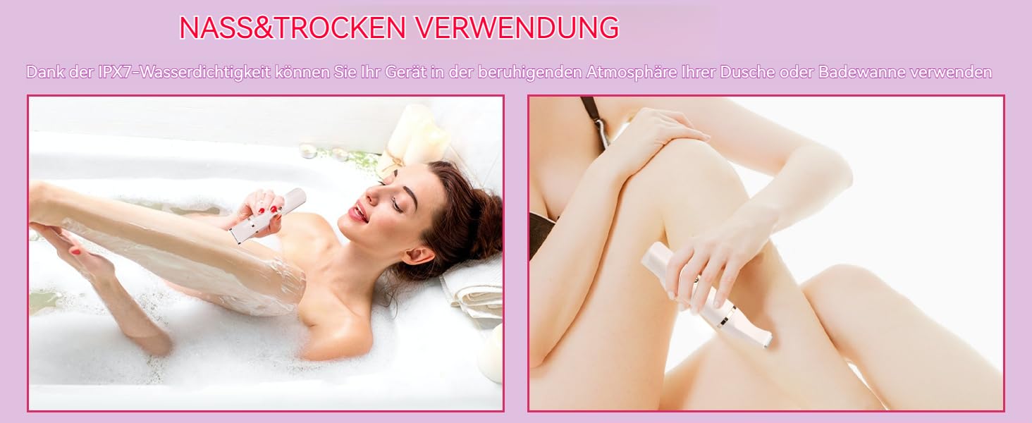 Електричний жіночий триммер для інтимної зони, бездротовий, вологостійкий, червоний