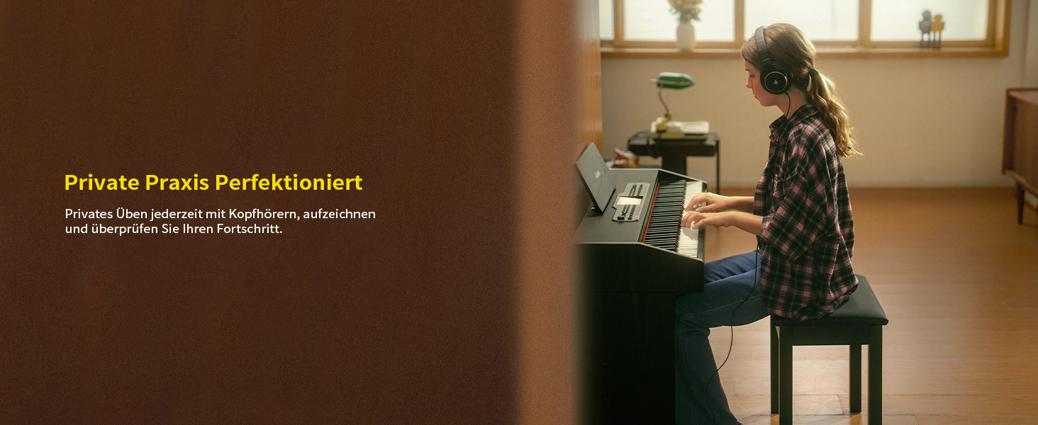 Цифрове піаніно Donner DDP-95 для початківців з 88 важними клавішами, підключення Bluetooth, LCD дисплеєм 11*5 см, 610 тембрів, 600 ритмів, 3 навчальні режими, чорний колір