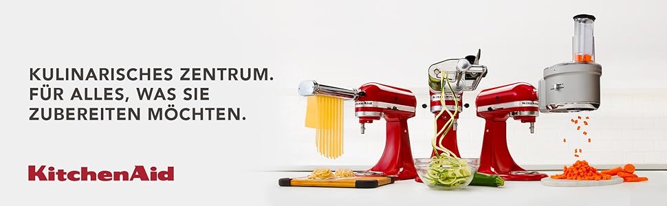 Насадки KitchenAid 5KSMEMVSC для кухонного комбайна – набір з 3 барабанів для овочів, сиру та інших продуктів, терка-шинковка з нержавіючої сталі