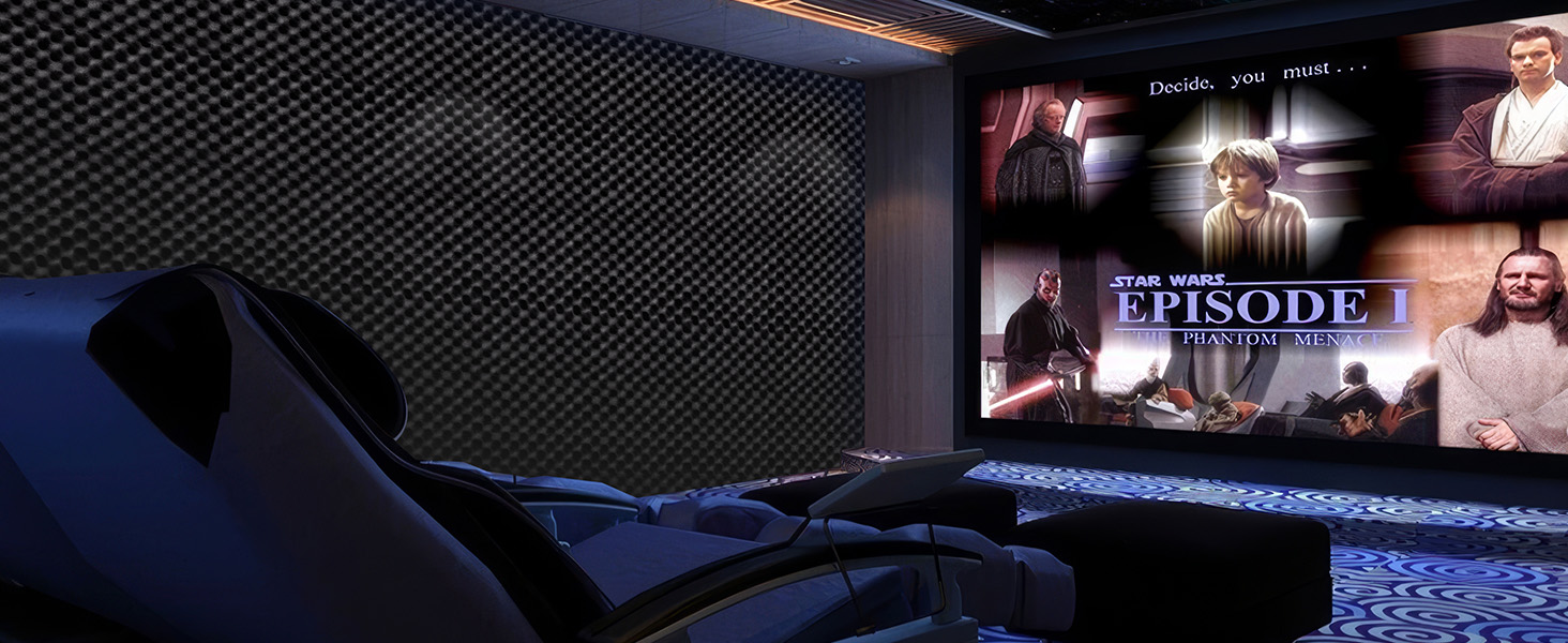 Акустичні панелі JBER самоклеючі, шумопоглинаючі плити з пінопласту 30x30x3 см, 12 шт. — звукоізоляція для студії, офісу та спальні, чорні