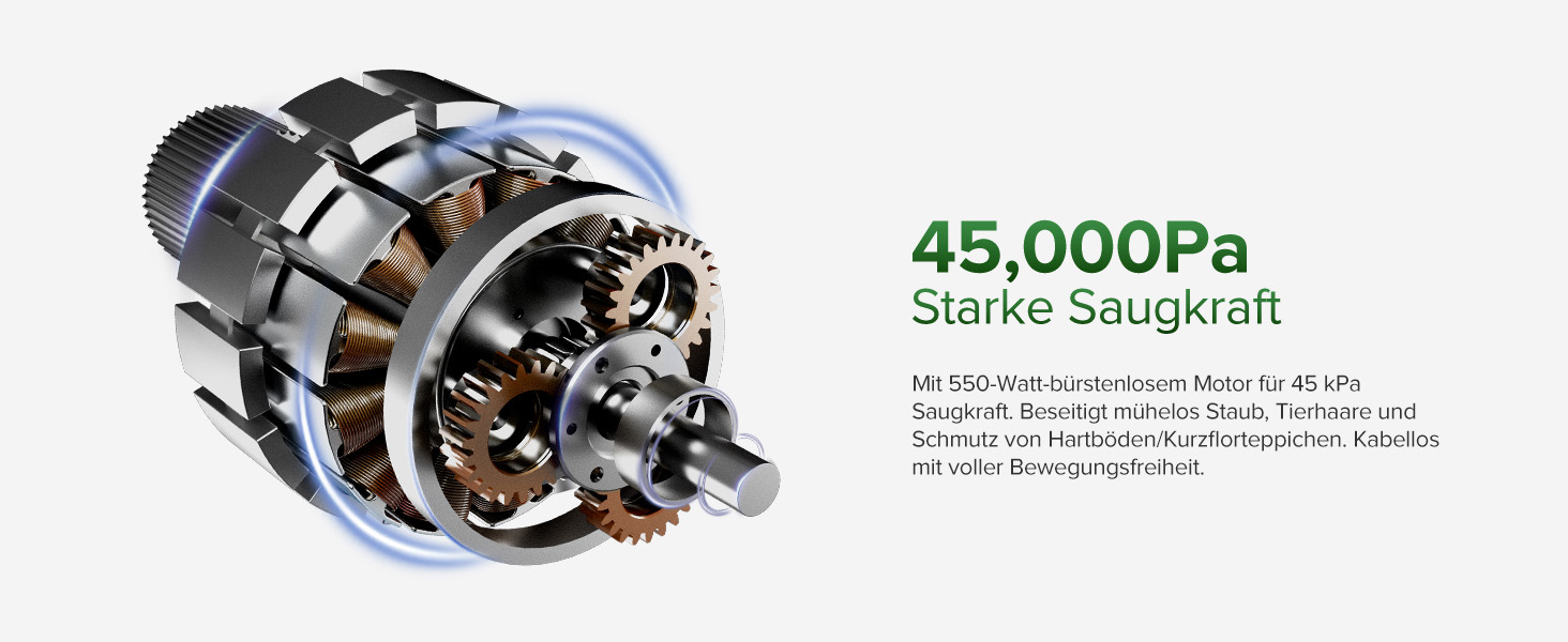 Бездротовий акумуляторний пилосос Vexilar V9PRO, 500W, 45Kpa, 60 хвилин роботи, LED дисплей, для твердих поверхонь, килимів та шерсті тварин