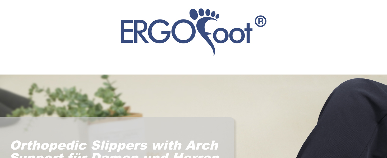 ERGOfoot Тапочки ортопедичні антиковзкі з підтримкою склепіння стопи, сині (37 EU), для жінок та чоловіків
