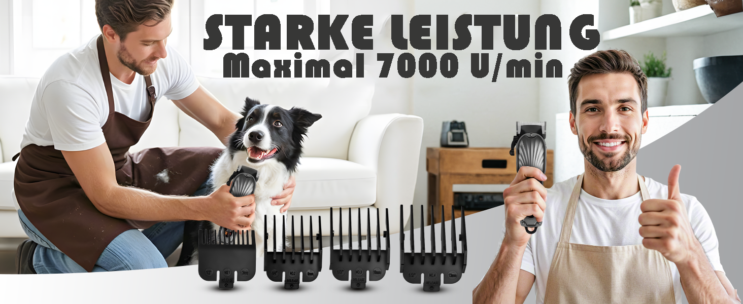 Професійна машинка для стрижки собак з щільним хутром, бездротова, тиха, з LED-дисплеєм, для довгого, товстого, тонкого, кучерявого та хвилястого хутра