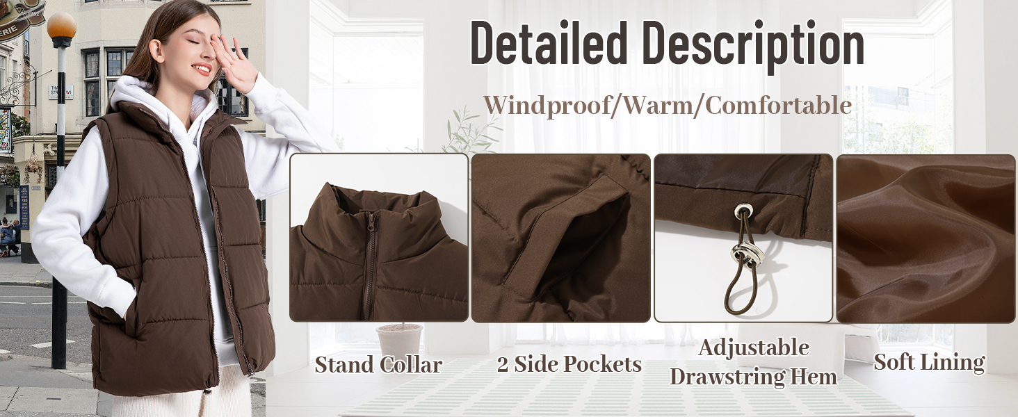 Жіноча жилетка FEOYA великого розміру з пуховим наповнювачем, без рукавів, тепла, чорна, XL