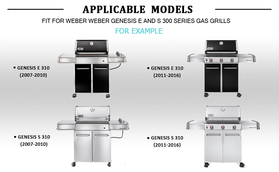 Grillrost Onlyfire для Weber Genesis 300 серії, емальований сталь, заміна для Weber 7524/7528, 49,5x32 см