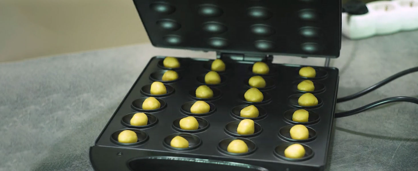Вафельниця для горіхів Mesko MS3041 Waffeleisen: 24 половинки горіхів, XL, 1600 Вт, антипригарне покриття, чорний