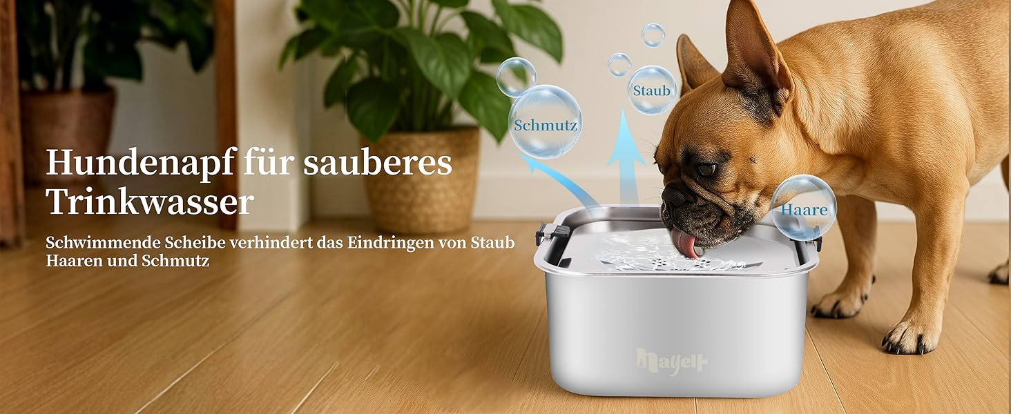 Миска для собак 3L без облизування, миска для пиття з нержавіючої сталі 304, миска для собак з неслизьким дном, для середніх та маленьких собак, придатна для миття в посудомийній машині