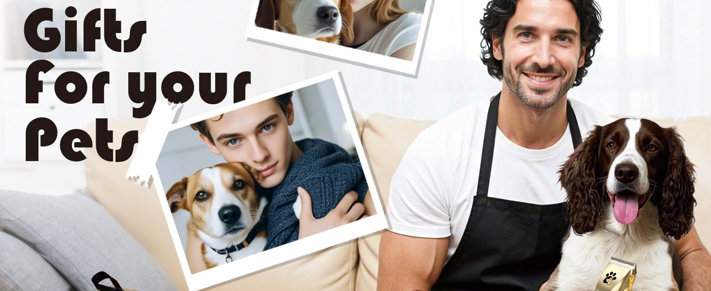 Професійна машинка для стрижки собак та котів Leise, електрична бездротова, 2 швидкості (Золота)